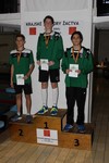 vyhlášení 100M žáci 2003 - 1. Tomáš Březina, 2. Kryštof Horský, 3. Maxmilián Vít