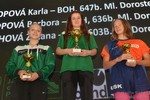 celkové vyhlášení dorostenky - 2. Bára Škopová a 1. Karla (zastoupila Sofča)