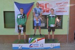 vyhlášení 5 km dorostenci - 2. Radek Šimsa a 3. Ondřej Šimsa